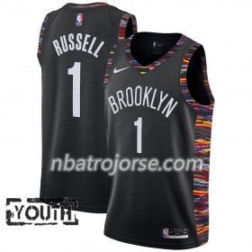 Barn Brooklyn Nets Tröja D'Angelo Russell 1 2018-19 Nike City Edition Svart Swingman